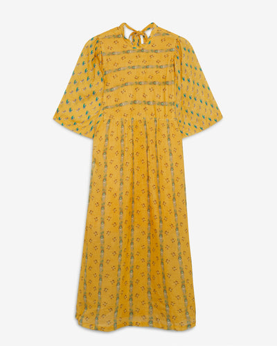 Yellow Boa Dress