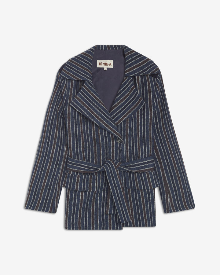 CHAQUETÓN BALLOON LANA RAYAS