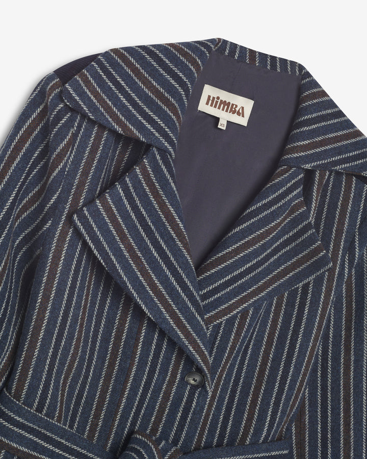 CHAQUETÓN BALLOON LANA RAYAS