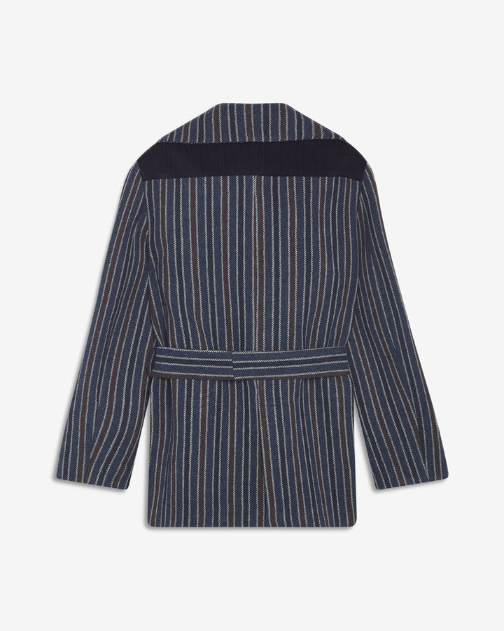 CHAQUETÓN BALLOON LANA RAYAS