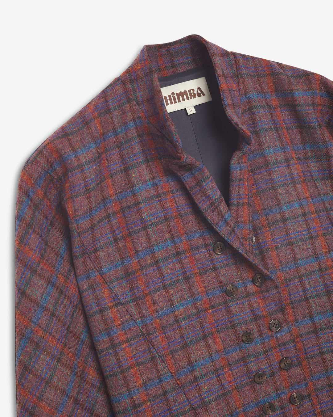 CHAQUETA NIBA CUADROS GRANATE