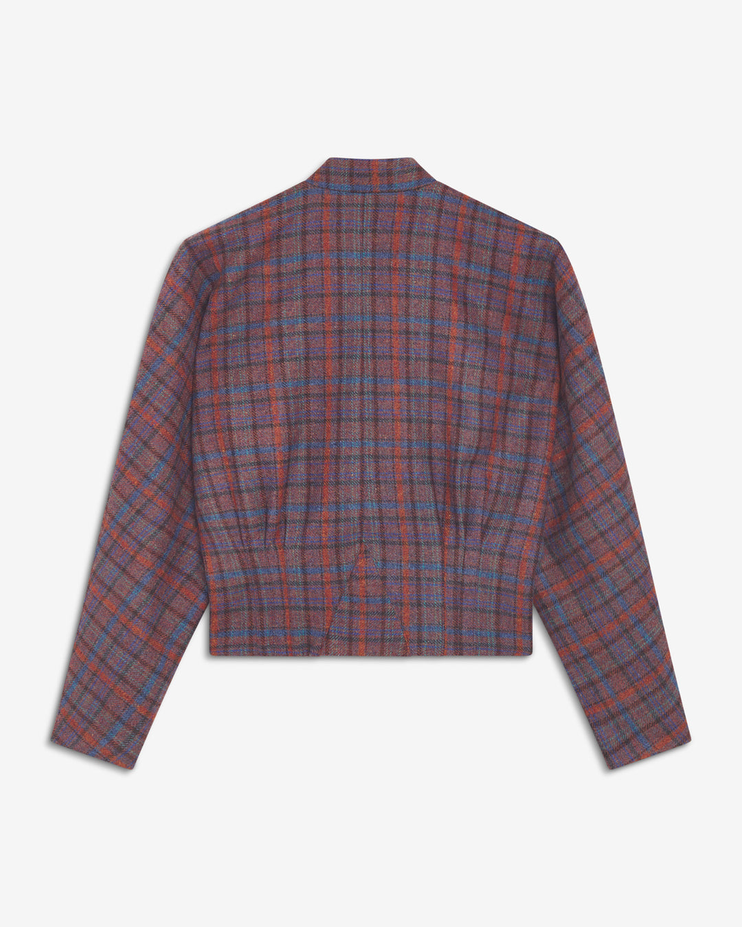 CHAQUETA NIBA CUADROS GRANATE