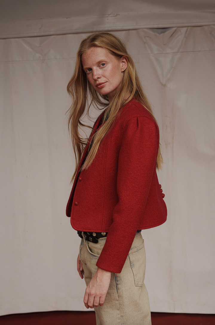 CHAQUETA CLOWN AUSTRIACA ROJA